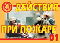Комплект плакатов "Действия при пожаре" - fgospostavki.ru - Норильск