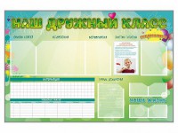 Стенд-уголок магнитно-маркерный "Наш дружный класс" - fgospostavki.ru - Норильск
