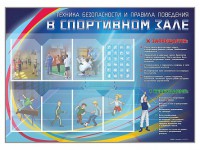 Стенд-уголок "Техника безопасности и правила поведения в спортивном зале" - fgospostavki.ru - Норильск