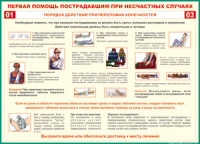 Таблица "Порядок действий при переломах конечностей" (100х140 сантиметров, винил) - fgospostavki.ru - Норильск
