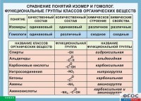 Таблица. Сравнение понятий изомер и гомолог. Функциональные группы классов органических веществ. - fgospostavki.ru - Норильск