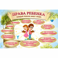 Стенд "Права ребенка" 1,5х1,0 - fgospostavki.ru - Норильск