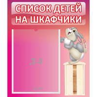 Стенд "Список на шкафчики" - fgospostavki.ru - Норильск
