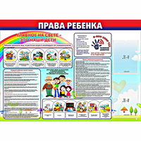 Стенд "Права ребенка" с 2 карманами - fgospostavki.ru - Норильск