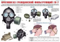 Комплект плакатов "Средства защиты органов дыхания. Противогазы, респираторы" - fgospostavki.ru - Норильск