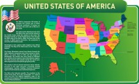 Стенд "United States Of America" - fgospostavki.ru - Норильск