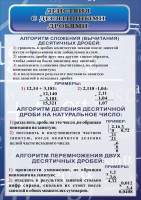 Стенд "Действия с десятичными дробями" - fgospostavki.ru - Норильск