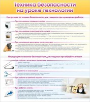 Стенд "Техника безопасности на уроке технологии" - fgospostavki.ru - Норильск