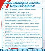 Стенд "Техника безопасности на уроках физкультуры" - fgospostavki.ru - Норильск