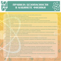 Стенд "Правила безопасности в кабинете физики" - fgospostavki.ru - Норильск