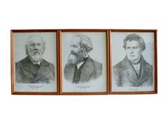 Портреты выдающихся физиков (деревянная рамка, под стеклом) - fgospostavki.ru - Норильск