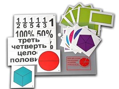 Набор для изучения простых дробей. Составление целого из частей (раздаточный) - fgospostavki.ru - Норильск