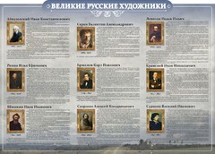 Стенд "Великие русские художники" - fgospostavki.ru - Норильск