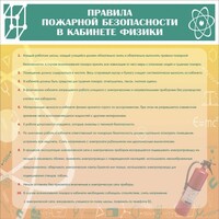 Стенд "Правила пожарной безопасности в кабинете физики" - fgospostavki.ru - Норильск