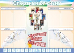 Стенд "Спортивная жизнь" Вариант 2 - fgospostavki.ru - Норильск