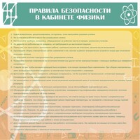 Стенд "Правила безопасности в кабинете физики" - fgospostavki.ru - Норильск