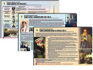 Комплект таблиц по истории "История России XIX в." раздаточные (цветные, ламинированные, А4, 10 штук) - fgospostavki.ru - Норильск