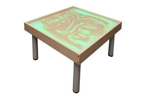 Столик на ножках для рисования песком "Радуга" с подсветкой RGB - fgospostavki.ru - Норильск
