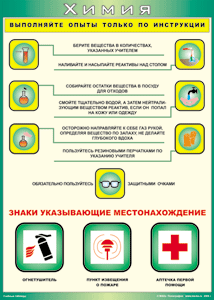 Таблица "Выполняйте опыты только по инструкции" (100х140 сантиметров, винил) - fgospostavki.ru - Норильск