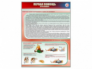Стенд "Первая помощь при пожаре" - fgospostavki.ru - Норильск