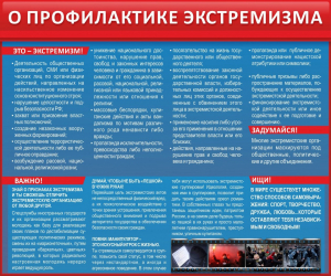 Стенд "О профилактике экстремизма" - fgospostavki.ru - Норильск