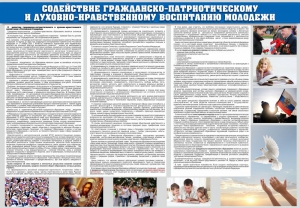 Стенд "Содействие гражданско-патриотическому и духовно-нравственному воспитанию молодежи" - fgospostavki.ru - Норильск