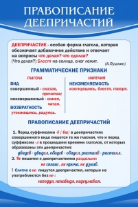 Стенд "Правописание деепричастий" - fgospostavki.ru - Норильск