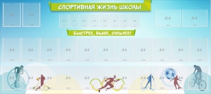 Стенд "Спортивная жизнь школы" - fgospostavki.ru - Норильск