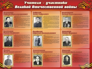 Стенд "Учителя-участники Великой Отечественной войны" - fgospostavki.ru - Норильск