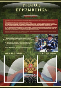Стенд "Уголок призывника" - fgospostavki.ru - Норильск