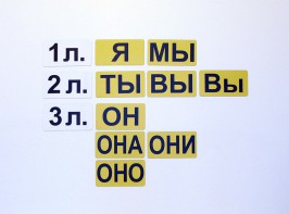 Набор магнитных карточек "Личные местоимения" (фон жёлтый) - fgospostavki.ru - Норильск