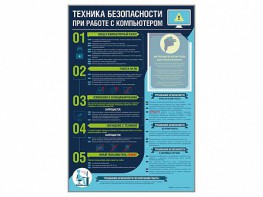 Стенд-уголок "Техника безопасности при работе на компьютере в общеобразовательных учреждениях" - fgospostavki.ru - Норильск