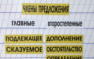 Набор магнитных карточек "Члены предложения" (фон жёлтый) - fgospostavki.ru - Норильск