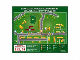 Панно магнитно-маркерное "План-схема района расположения образовательной организации" - fgospostavki.ru - Норильск