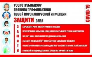 Плакат "Правила профилактики коронавируса" - fgospostavki.ru - Норильск