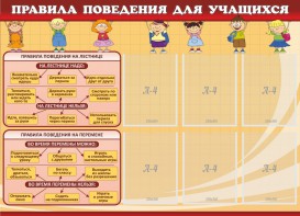 Стенд "Правила поведения для учащихся" - fgospostavki.ru - Норильск