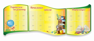 Стенд "Начальная школа" резной из 3-х частей - fgospostavki.ru - Норильск