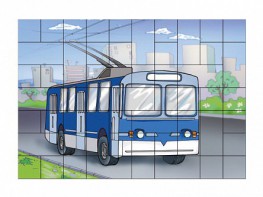 Магнитный пазл "Троллейбус" - fgospostavki.ru - Норильск