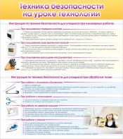 Стенд "Техника безопасности на уроке технологии" - fgospostavki.ru - Норильск