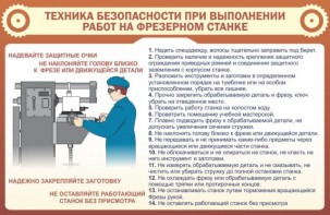 Стенд "Техника безопасности при выполнении работ на фрезерном станке" - fgospostavki.ru - Норильск
