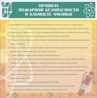 Стенд "Правила пожарной безопасности в кабинете физики" - fgospostavki.ru - Норильск