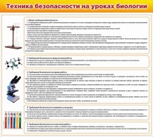Стенд "Техника безопасности на уроках биологии" Вариант 2 - fgospostavki.ru - Норильск