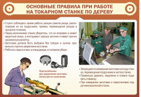 Стенд "Основные правила при работе на токарном станке по дереву" - fgospostavki.ru - Норильск
