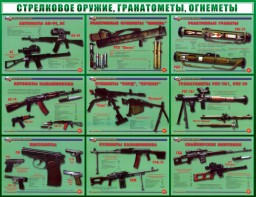 Стенд "Стрелковое оружие, гранатометы, огнеметы" Вариант 2 - fgospostavki.ru - Норильск