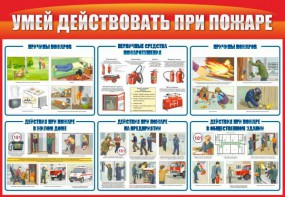 Стенд "Умей действовать при пожаре" - fgospostavki.ru - Норильск